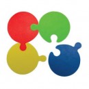 Round Jigsaw Rubber Coaster Set